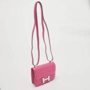 Pre-owned Leather shoulder-bags Hermès Vintage , Pink , Dames