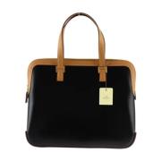 Pre-owned Leather handbags Hermès Vintage , Black , Dames