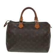 Pre-owned Canvas handbags Louis Vuitton Vintage , Brown , Dames