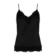 Romantische Kant V-Hals Top Liu Jo , Black , Dames