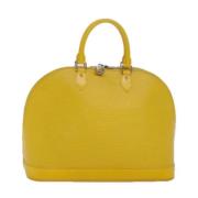 Pre-owned Leather handbags Louis Vuitton Vintage , Yellow , Dames