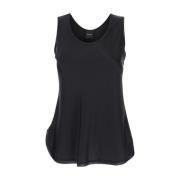 Zwarte Crewneck Tank Top Plain Units , Black , Dames