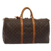 Pre-owned Canvas handbags Louis Vuitton Vintage , Brown , Dames