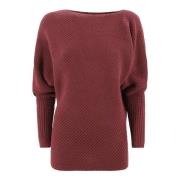 Chunky Ribbed Batwing Sweater Philosophy di Lorenzo Serafini , Red , D...