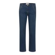 Straight-leg Jeans Indigoblue Washed Denim Cream , Blue , Dames