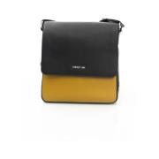 Elegante Gele Leren Crossbody Tas Cerruti 1881 , Yellow , Heren