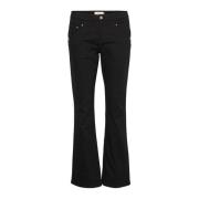 Bootcut Jeans - Shape Bukser Pitch Black Cream , Black , Dames