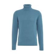 Merino Cashmere Gebreide Coltrui Gender , Blue , Heren