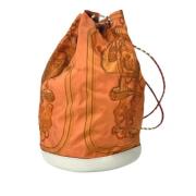 Pre-owned Fabric shoulder-bags Hermès Vintage , Orange , Dames