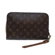 Pre-owned Canvas clutches Louis Vuitton Vintage , Brown , Dames