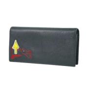 Pre-owned Leather wallets Prada Vintage , Black , Dames