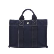 Pre-owned Canvas handbags Hermès Vintage , Blue , Dames