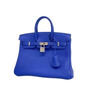 Pre-owned Leather handbags Hermès Vintage , Blue , Dames