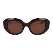 Ronde Frame Zonnebril Bb0235S Balenciaga , Brown , Unisex