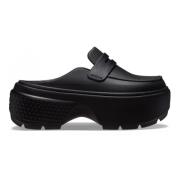 Zwarte Stomp Loafer Schoenen Crocs , Black , Dames