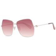 Zilveren Dames Zonnebril Vierkante Verlooplens Max Mara , Gray , Dames