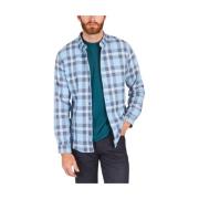 Biologisch Flanel Geruite Overhemd Jagvi. Rive Gauche , Blue , Heren