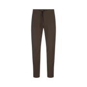 Bruine Katoenmix Broek Tapered Fit PT Torino , Brown , Heren