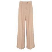 Beige Wollen Broek Sportmax , Beige , Dames