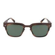 Moderne vierkante metalen zonnebril Mykita , Brown , Unisex