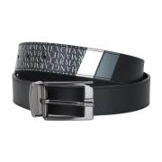 Dubbelzijdige Zwarte Herengordel Armani Exchange , Black , Heren