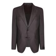 Luxe Bruine Blazer Aw24 Tagliatore , Brown , Heren