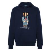 Blauwe Sweater met Trekkoordcapuchon Polo Ralph Lauren , Blue , Heren