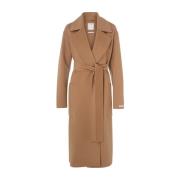 Kameelwollen Jas Sportmax , Brown , Dames