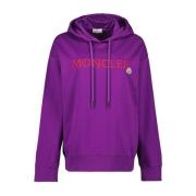 Dubbel Logo Hoodie Moncler , Purple , Dames