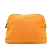 Pre-owned Cotton clutches Hermès Vintage , Yellow , Dames