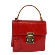 Pre-owned Leather handbags Louis Vuitton Vintage , Red , Dames