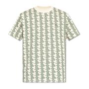 T-shirt met monogram Lacoste , Beige , Heren