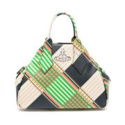 Multikleur Tartan Check Leren Handtas Vivienne Westwood , Multicolor ,...