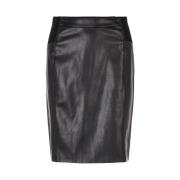 Coated Rok Zwart Freewear Zwart Vero Moda , Black , Dames