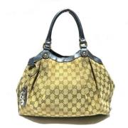 Pre-owned Leather gucci-bags Gucci Vintage , Beige , Dames