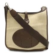 Pre-owned Canvas shoulder-bags Hermès Vintage , Beige , Dames