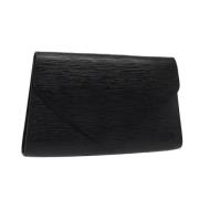 Pre-owned Leather clutches Louis Vuitton Vintage , Black , Dames