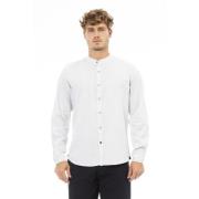 Koreaanse Kraag Shirt Livorno Stijl Baldinini , White , Heren