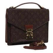 Pre-owned Canvas handbags Louis Vuitton Vintage , Brown , Dames