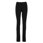 Zwarte Slim Fit Broek met Stijlvolle Details Erika Cavallini , Black ,...