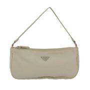 Pre-owned Nylon handbags Prada Vintage , Beige , Dames