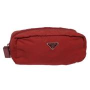 Pre-owned Nylon pouches Prada Vintage , Red , Dames