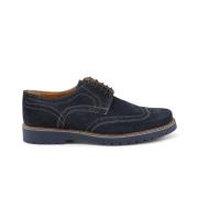 Blauwe Suède Veterschoenen Duca di Morrone , Blue , Heren