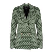 Elegante Double-Breasted Blazer Liu Jo , Green , Dames