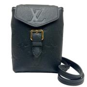 Pre-owned Leather backpacks Louis Vuitton Vintage , Black , Dames