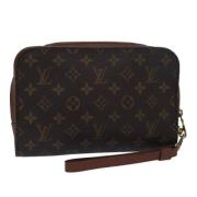 Pre-owned Canvas clutches Louis Vuitton Vintage , Brown , Dames