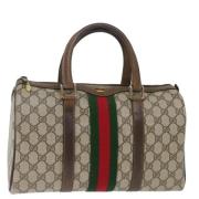 Pre-owned Leather gucci-bags Gucci Vintage , Beige , Dames