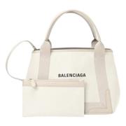 Pre-owned Canvas totes Balenciaga Vintage , White , Dames