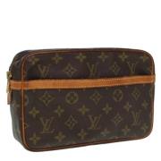 Pre-owned Canvas clutches Louis Vuitton Vintage , Brown , Dames