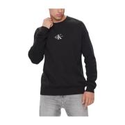 Zwarte Monochrome Logo Trui Calvin Klein , Black , Heren